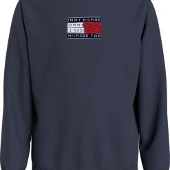 Tommy Hilfiger Childrenswear Lasten Collegepaita TAPE GRAPHIC SWEATSHIRT Tummansininen