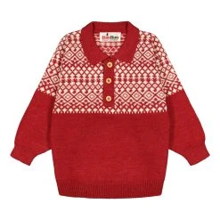 Baobao Lasten Neule Punainen Kuosi