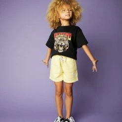 Billebeino, Lasten Shortsit, Kids Brick Sweatshorts Kirkkaankeltainen