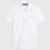 Tommy Hilfiger Childrenswear Poikien Kauluspaita STRETCH OXFORD SHIRT S/S Luonnonvalkoinen -Name It shop kb0kb07462ybr