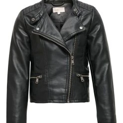Kids Only Keinonahkatakki, KONFREYA FAUX LEATHER BIKER Musta
