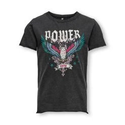 Kids Only Lasten Paita, KOGLUCY FIT SS WING TOP Musta