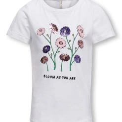 Kids Only T-paita, KOGKITA REG SS SMILE TOP Valkoinen