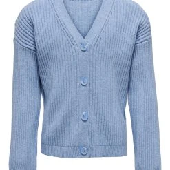 Kids Only Tyttöjen Neuletakki, KOGKATIA LS LOOSE CARDIGAN Vaaleansininen