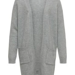 Kids Only Tyttöjen Neuletakki, KOGLESLY LS OPEN CARDIGAN Vaaleanharmaa