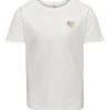 Kids Only Tyttöjen T-Paita, KOGKITA SS LOGO TOP Valkoinen