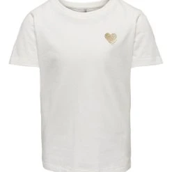 Kids Only Tyttöjen T-Paita, KOGKITA SS LOGO TOP Valkoinen