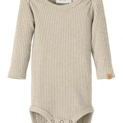Lil Atelier Lasten Body NBMRAJO LS SLIM BODY Luonnonvalkoinen