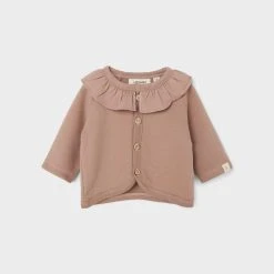 Lil Atelier Lasten Neuletakki, NBFSELMA LS LOOSE SWEAT CARD Beige