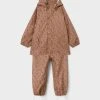 Lil Atelier Lasten Sadeasu NMMLADRY RAIN SET Ruskea Kuosi