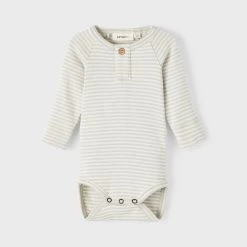 Lil Atelier Pitkähihainen Body, NBGEO LS SLIM BODY Raidallinen Sininen