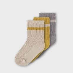 Lil Atelier Sukat, NMMELOVE 3PACK SOCK Moniväriraita