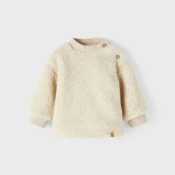 Lil Atelier Teddykankainen Svetari Luonnonvalkoinen