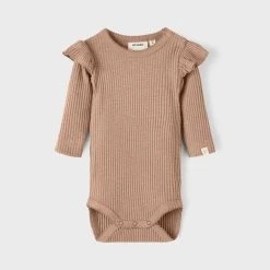 Lil Atelier Vauvan Body, NBFRAJA LS SLIM BODY Beige