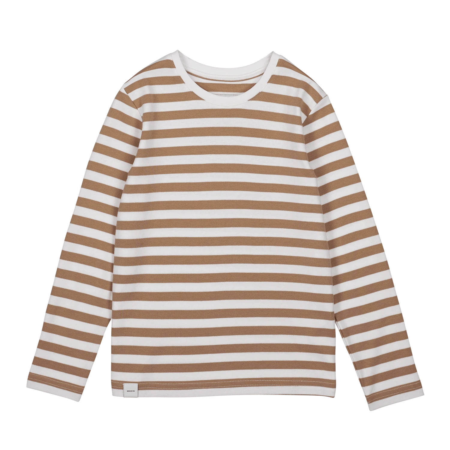 Makia Kids Lasten Paita, Verkstad Long Sleeve Top Raidallinen Ruskea 3 Makia Kids Lasten Paita, Verkstad Long Sleeve Top Raidallinen Ruskea