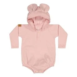 Metsola Lasten Potkupuku, Bear Romper Vaaleanpunainen