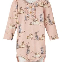 Name It Body, NBFDESSA LS BODY Vaaleanpunainen Kuosi