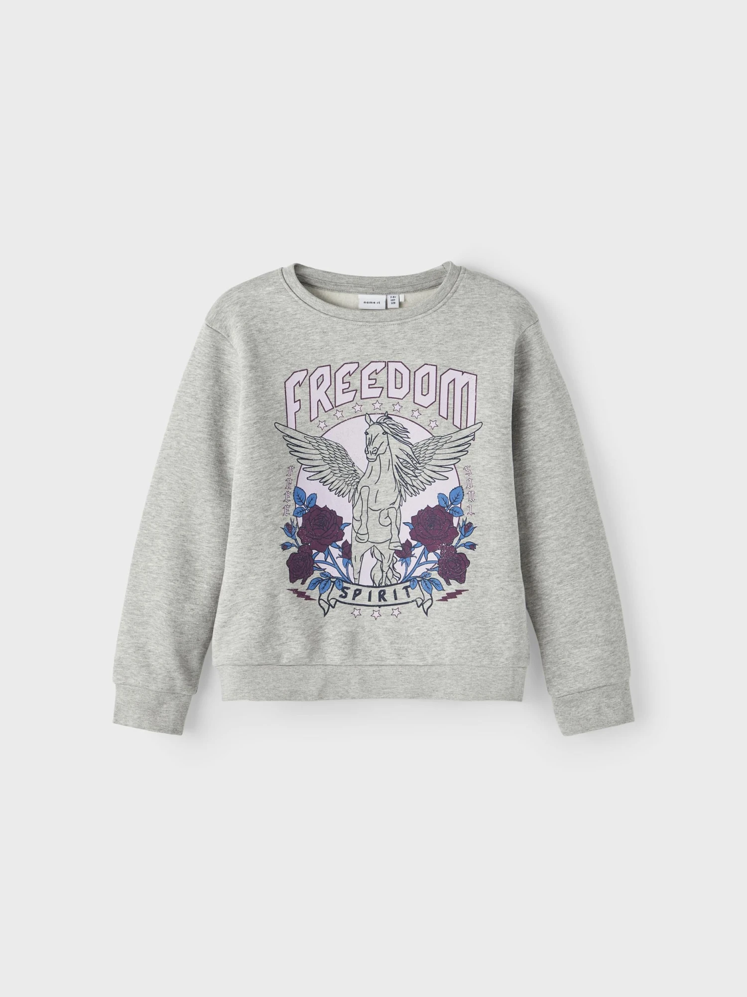 Name It College,NKFSOFFI LS LOOSE SWEAT Vaaleanharmaa 3 Name It College,NKFSOFFI LS LOOSE SWEAT Vaaleanharmaa