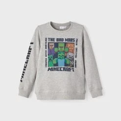 Name It College, NKMNOL MINECRAFT SWEAT BOX Vaaleanharmaa