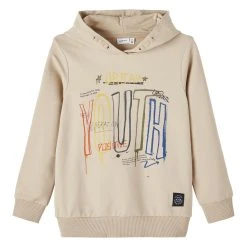 Name It Collegehuppari, NKMDAMIEN LS SWEAT Beige