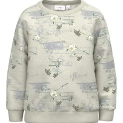 Name It Collegepaita, NMMHALFDAN SWEAT Vaaleanharmaa