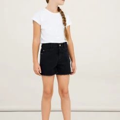 Name It Farkkushortsit, NKFROSE HW MOM DNM SHORTS Musta