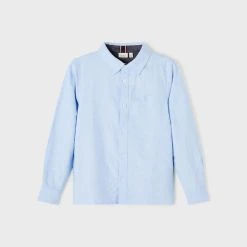 Name It Kauluspaita, NKMNEWSA LS SHIRT Vaaleansininen