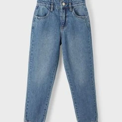 Name It Korkeavyötäröiset Farkut, NKFBELLA DNMATAMY HW ANCLE MOM PANT Indigo