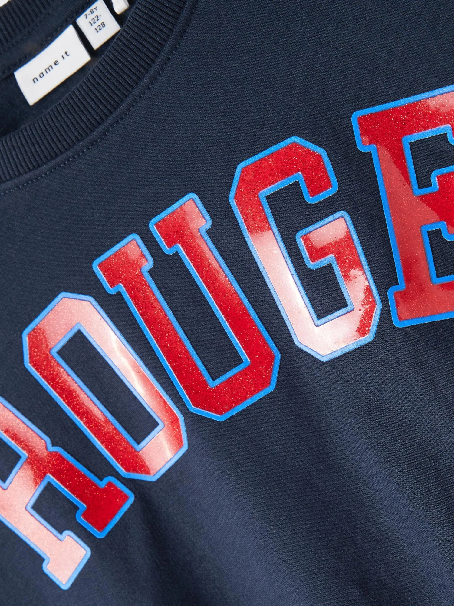 Name It Lasten College, NKFNAMAUVE LS BOXY CROP SWEAT Tummansininen 5 Name It Lasten College, NKFNAMAUVE LS BOXY CROP SWEAT Tummansininen - Image 3