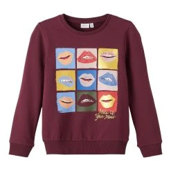 Name It, Lasten College, NKFONALIPI LS SWEAT Viininpunainen