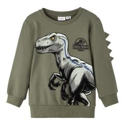 Name It Lasten Collegepaita Jairi Jurassic Sweat Ruohonvihreä