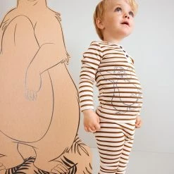 Name It Lasten Leggingsit NMMBALOO FRIZE RIB LEGGING Raidallinen Ruskea