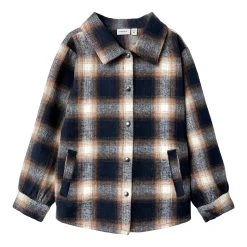 Name It, Lasten Paita, NMMROLLE LS OVERSHIRT Musta Ruutu