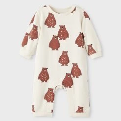 Name It Lasten Potkupuku NBNOON LS SWEAT SUIT Luonnonvalkoinen