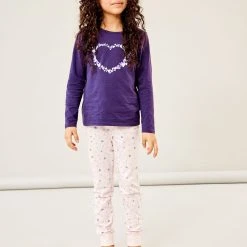 Name It Lasten Pyjamasetti Nightset Purble Heart Noos Liila -Name It shop name it lasten pyjamasetti nightset purble heart noos liila 3