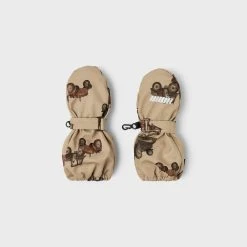 Name It Lasten Rukkaset NMMALFA MITTEN TRACTOR Ruskea Kuosi