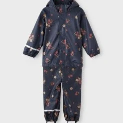 Name It Lasten Sadeasu NMFDRY RAIN SET FLOWER NOOS Sininen Kuosi