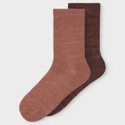 Name It Lasten Sukat, NKFWAK WOOL 2PACK SOCK Viininpunainen