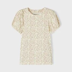 Name It Lasten T-paita NMFJUSTICE SS TOP Vaaleankeltainen