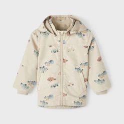 Name It Lasten Takki Max Jacket Retro Car Valkopohjainen Kuosi