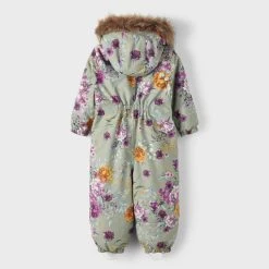 Name It Lasten Talvihaalari NMFSNOW SUIT FLOWER Vihreä Kuosi -Name It shop name it lasten talvihaalari nmfsnow suit flower vihrea kuosi 3