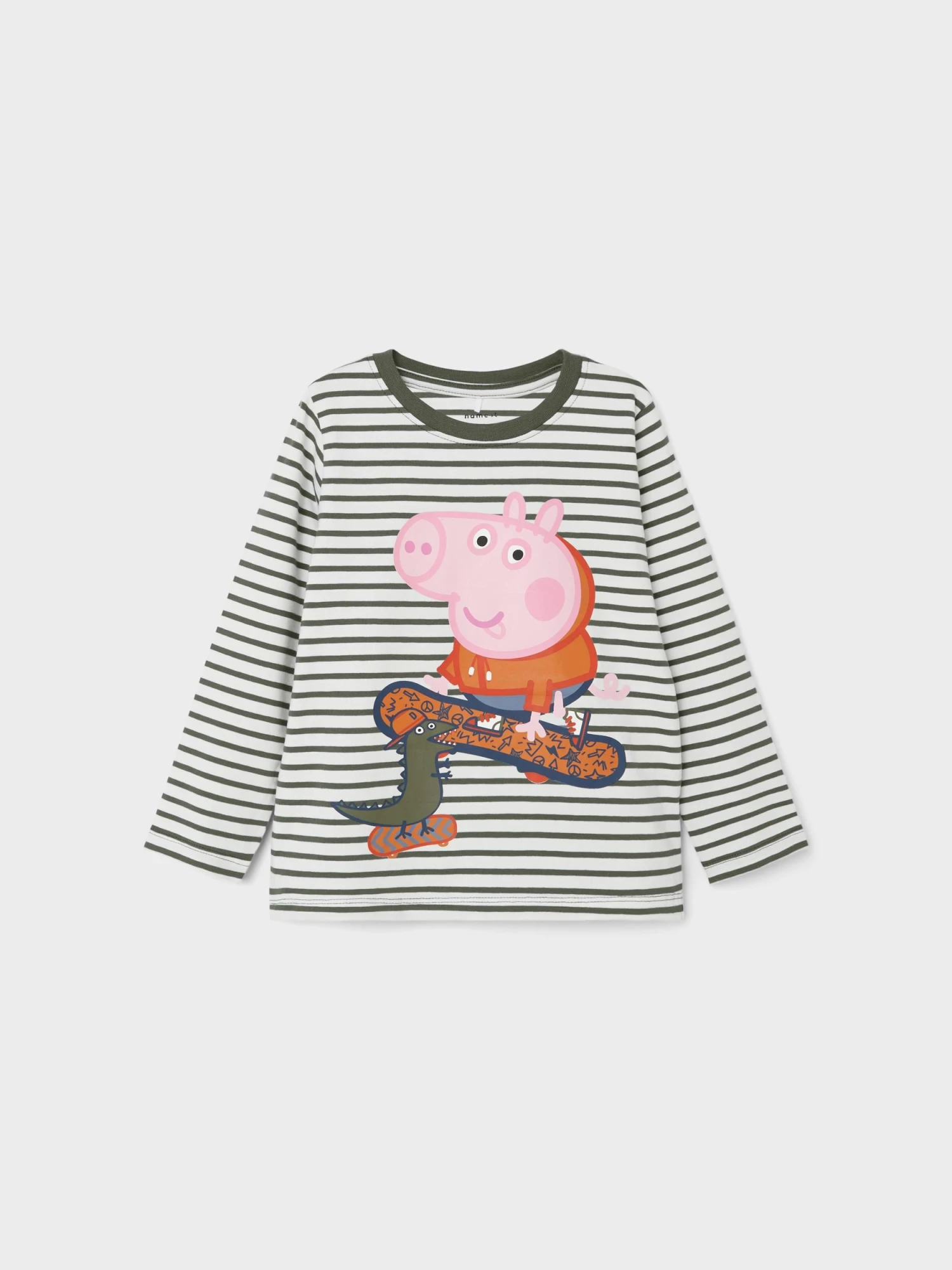 Name It Lasten Trikoopaita, NMMJUM PEPPAPIG TOP Raidallinen Harmaa 3 Name It Lasten Trikoopaita, NMMJUM PEPPAPIG TOP Raidallinen Harmaa