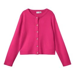 Name It Neuletakki, NKFVALMA LS SHORT KNIT CARD Pinkki