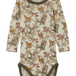 Name It Pitkähihainen Body, NBMWANG WOOL NEEDLE BODY Beige Kuosi