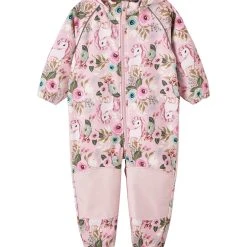 Name It Softshell Puku, NMFALFA SUIT FLORAL 2FO Vaaleanpunainen Kuosi