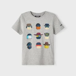 Name It T-paita, NKMARTHUR ROBLOX SS TOP Vaaleanharmaa