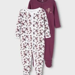 Name It Vauvan Yöpuku NBFNIGHTSUIT 2P WF PRUNE PURPLE Viininpunainen Kuosi