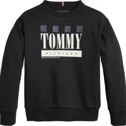 Tommy Hilfiger Childrenswear Lasten College, THCHECKER BOARD SWEATSHIRT Musta