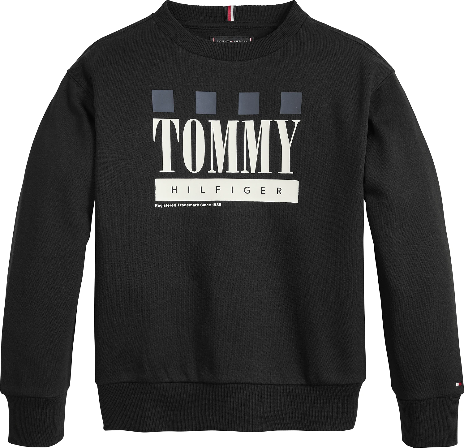 Tommy Hilfiger Childrenswear Lasten College, THCHECKER BOARD SWEATSHIRT Musta 3 Tommy Hilfiger Childrenswear Lasten College, THCHECKER BOARD SWEATSHIRT Musta