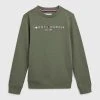 Tommy Hilfiger Childrenswear Lasten Collegepaita, ESSENTIAL SWEATSHIRT Vihreä -Name It shop tommy hilfiger childrenswear lasten collegepaita essential sweatshirt vihrea 1